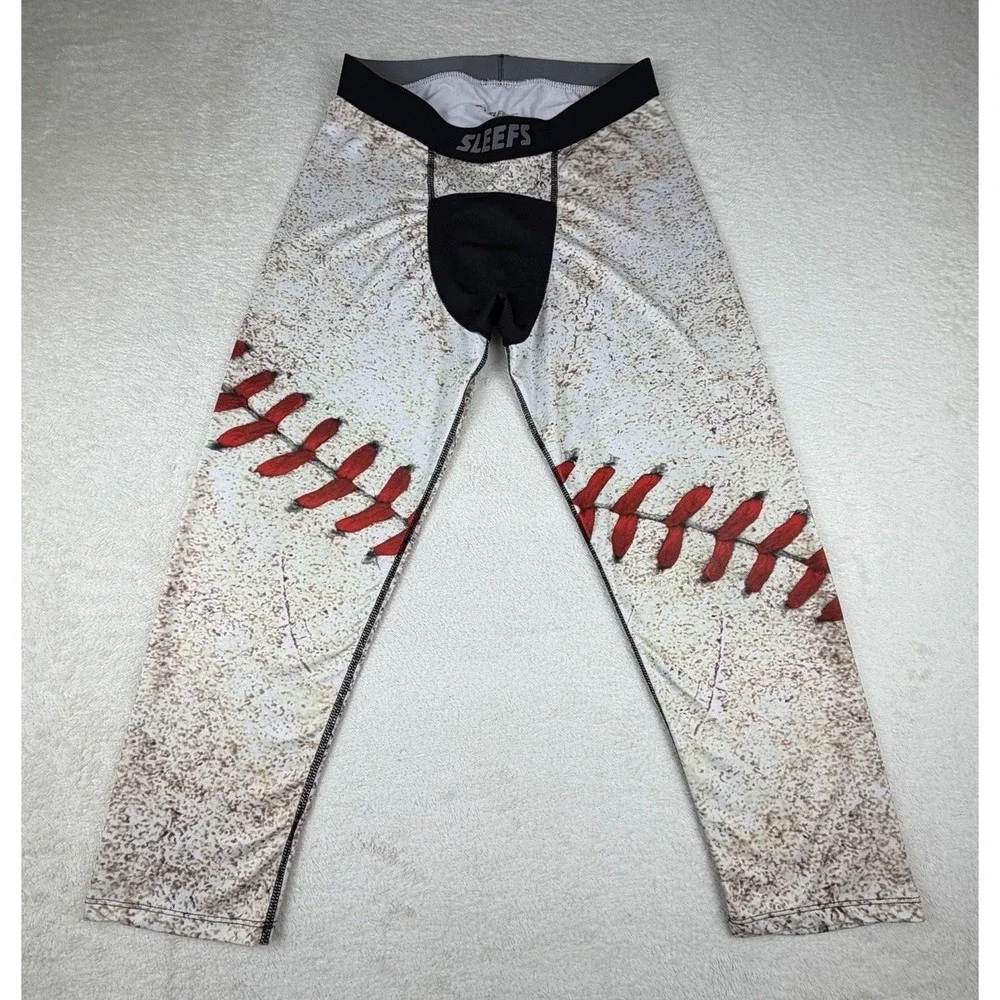 SLEEFS Men's Old Baseball‎ 3/4 Length Tights Size XL